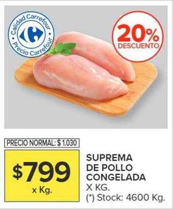 Carrefour Market Suprema de pollo congelada oferta