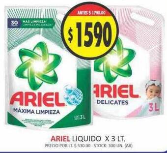 Supermercados Becerra Ariel liquido oferta