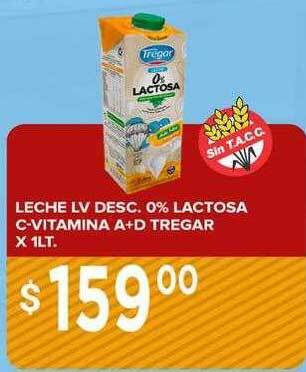 Supermercados Mayor Leche lv desc 0% lactosa c-vitamina a+d tregar oferta