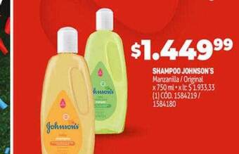 Makro Shampoo johnson's oferta