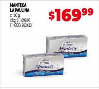 Makro Manteca la paulina oferta
