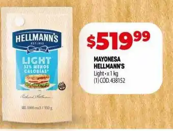 Makro Mayonesa hellmann's light x 1kg oferta