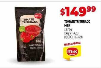 Makro Tomate triturado m&k oferta