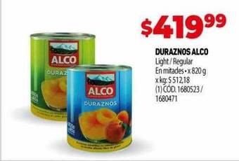 Makro Duraznos alco oferta
