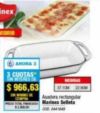 Asadera rectangular marinex selleta