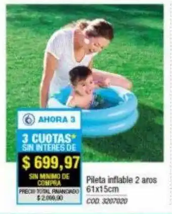 Rio Shop Deco Pileta inflable 2 aros 61x15cm oferta
