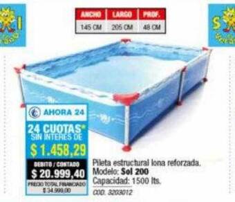 Pileta estructural lona reforzada