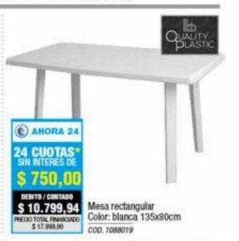 Rio Shop Deco Mesa rectangular oferta