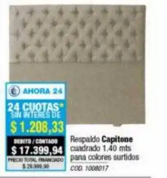 Rio Shop Deco Respaldo capitone oferta