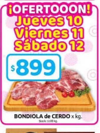 Cordiez Bondiola de cerdo x kg oferta