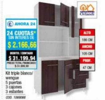 Rio Shop Deco Kit triple blanco wengue oferta