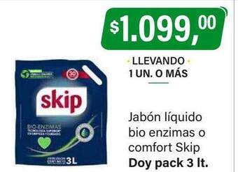 Supermercados Damesco Jabón líquido bio enzimas o comfort skip oferta
