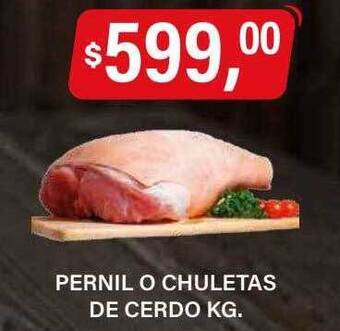 Supermercados Damesco Pernil o chuletas de cerdo oferta