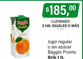Supermercados Damesco Jugo regular o sin azúcar baggio pronto oferta