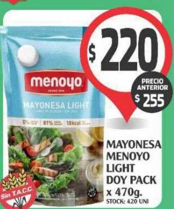 Supermercados Malambo Mayonesa menoyo light doy pack oferta