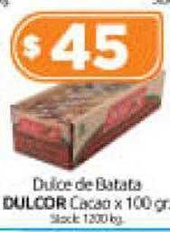 Cordiez Dulce de batata dulcor cacao oferta