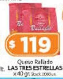 Cordiez Queso rallado las tres estrellas oferta