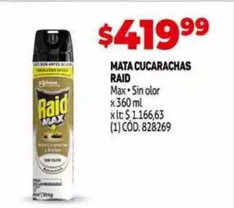 Makro Mata cucarachas raid max sin olor oferta
