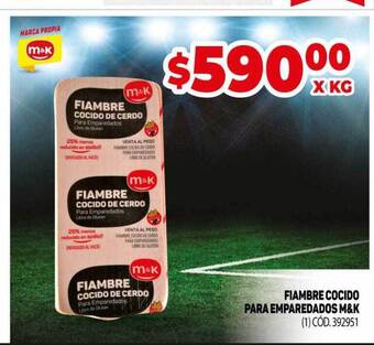 Makro Fiambre cocido para emparedados m&k oferta