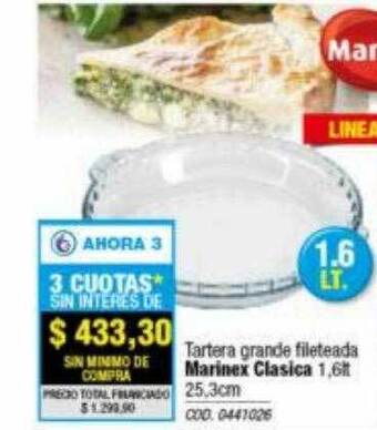 Rio Shop Deco Tartera grande fileteada marinex clasica oferta