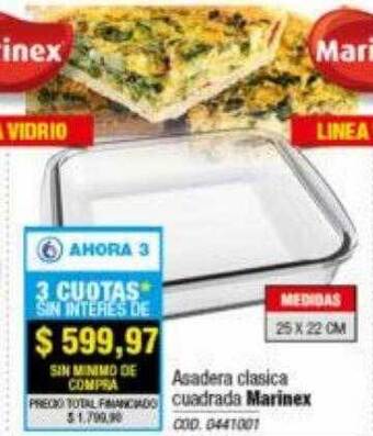 Asadera clasica cuadrada marinex