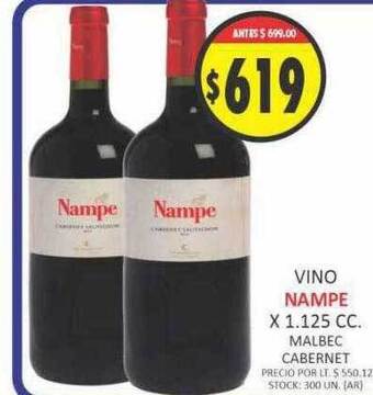 Supermercados Becerra Vino nampe oferta