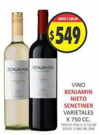 Supermercados Becerra Vino benjamin nieto senetiner oferta