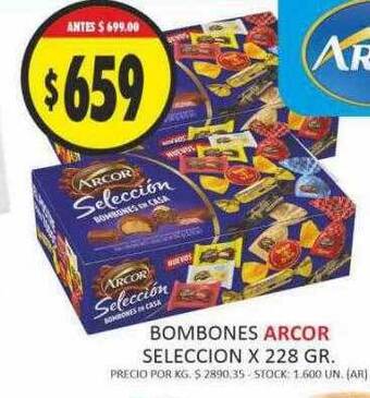 Supermercados Becerra Bombones arcor seleccion oferta