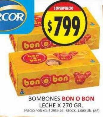 Supermercados Becerra Bombones bon o bon leche oferta