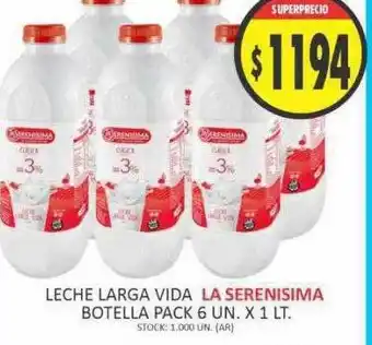 Supermercados Becerra Leche larga vida la serenisima oferta