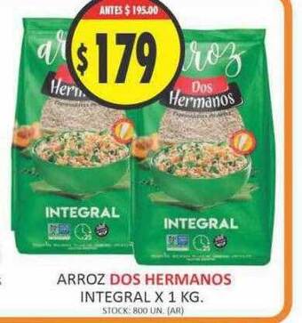 Supermercados Becerra Arroz dos hermanos integral oferta