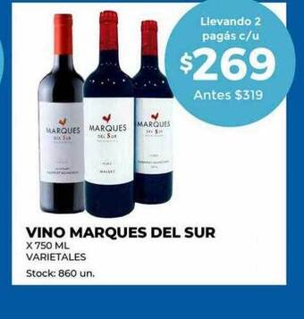 Super MAMI Vino marques del sur oferta
