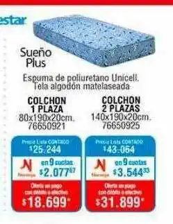 Perozzi Colchon 1 plaza colchon 2 plazas suavestar oferta