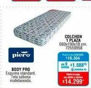 Colchon 1 plaza piero