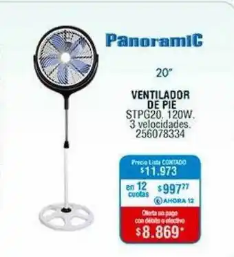 Perozzi Ventilador de pie panoramic oferta