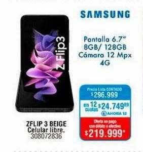 Perozzi Samsung zflip 3 beige celular libre oferta