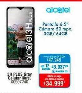 Perozzi Alcatel 3h plus gray celular libre oferta