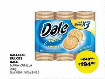Atomo Conviene Galletas dulces dale maria vainilla oferta