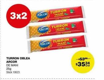 Atomo Conviene Turron oblea arcor de mani oferta