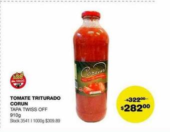 Atomo Conviene Tomate triturado corun tapa twiss off oferta