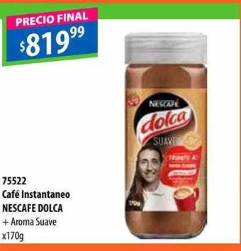 Café instantaneo nescafe dolca + aroma suave