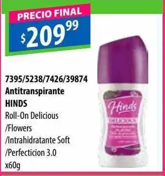 Micropack Antitranspirante hinds oferta