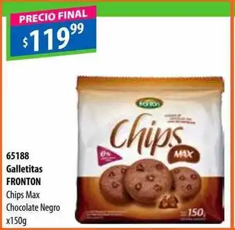Galletitas fronton chips max chocolate negro