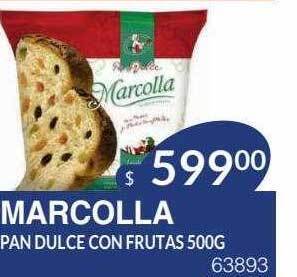 Masivos Marcolla pan dulce con frutas oferta