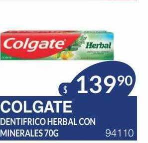 Masivos Colgate dentifrico herbal con minerales oferta