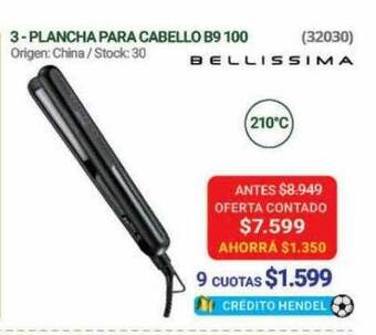 Hendel Plancha para cabello b9 100 bellissima oferta