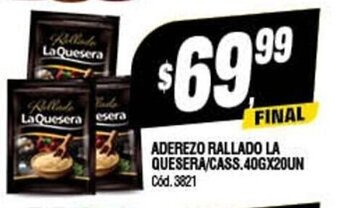 Supermercados Yaguar Aderezo Rallado La Quesera/Cass. 40g x 20un oferta