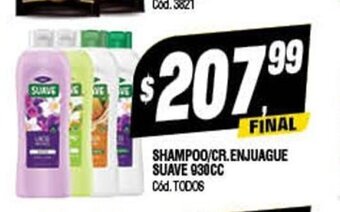 Supermercados Yaguar Shampoo/Cr. Enjuague Suave 930cc oferta