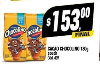 Supermercados Yaguar Cacao Chocolino 180g Pouch oferta