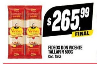 Supermercados Yaguar Fideos Don Vicente Tallarin 500g oferta